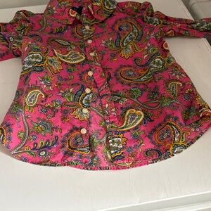 Ralph Lauren Pink Paisley Button-Up Shirt